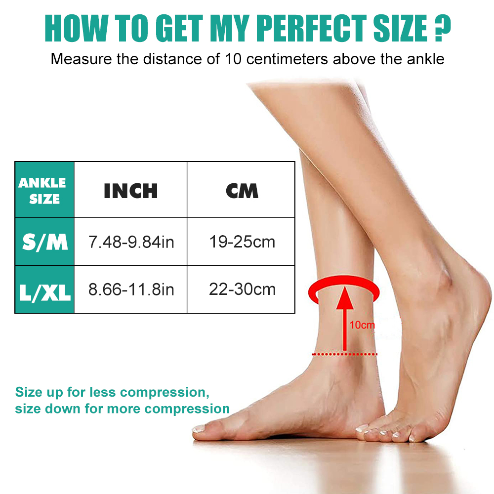 1 paire de manchons de compres - Ankle Brace Sock avis et prix